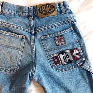 Patched vintage jeans